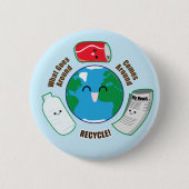 Recyclen Ronde Button 5,7 Cm (Voorkant)