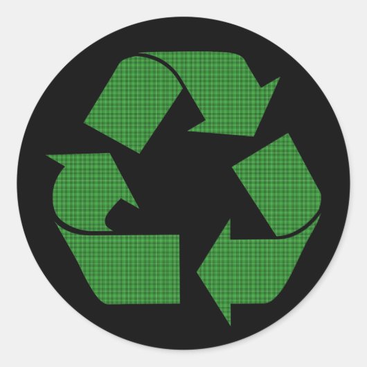 recyclen ronde sticker (Voorkant)