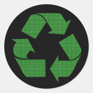 recyclen ronde sticker