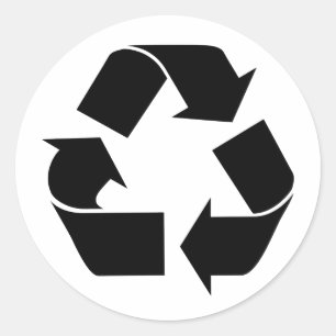 recyclen ronde sticker