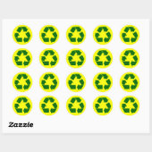 recyclen ronde sticker (Vel)