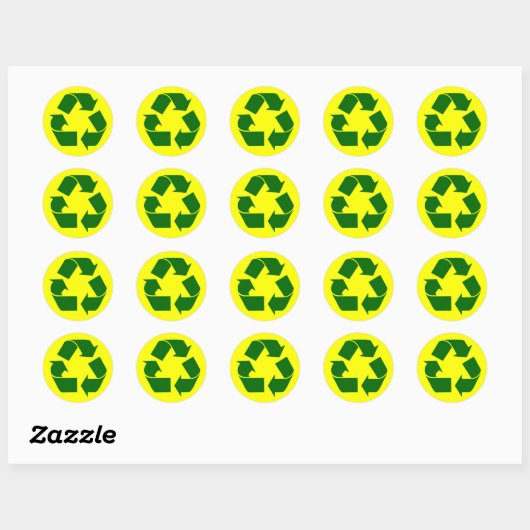 recyclen ronde sticker (Vel)