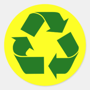 recyclen ronde sticker