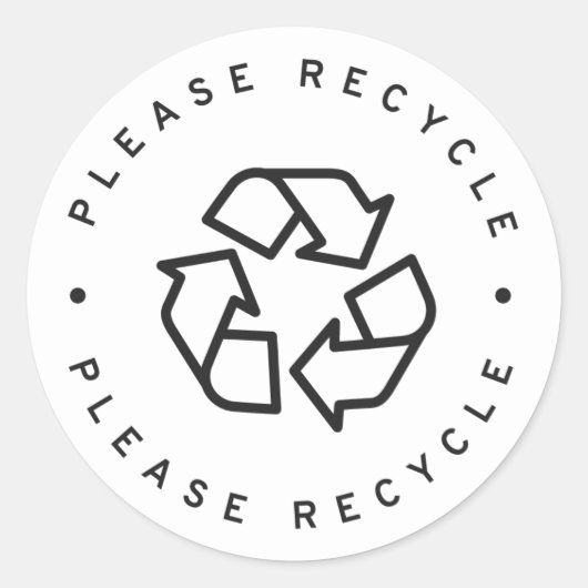 recyclen ronde sticker (Voorkant)
