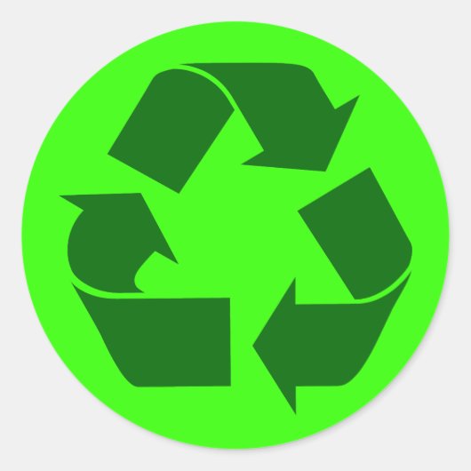 recyclen ronde sticker (Voorkant)