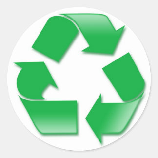 Recyclen Ronde Sticker