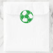 recyclen ronde sticker (Tas)