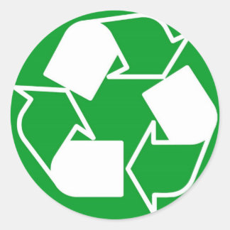 recyclen ronde sticker