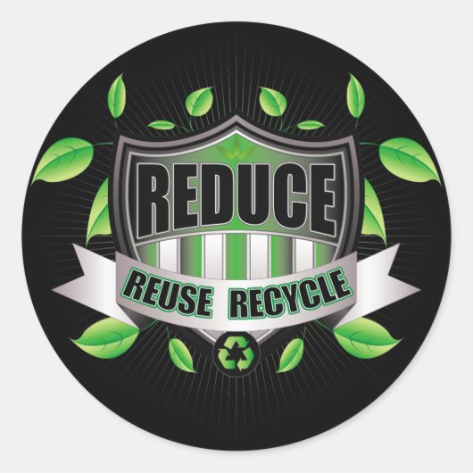 Recyclen schild ronde sticker (Voorkant)