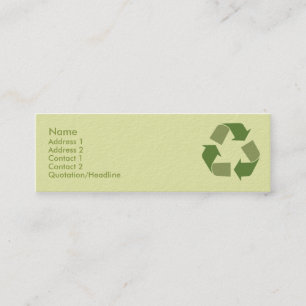 Recyclen - Skinny Mini Visitekaartje