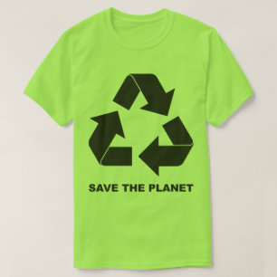 Recyclen sparen de Planet Recycling Logo T-shirt