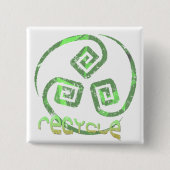 Recyclen stamknop vierkante button 5,1 cm (Voorkant)