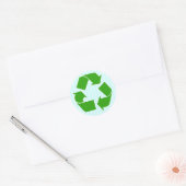 Recyclen Sticker met blauwe strepen (Envelop)