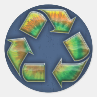 Recyclen - Stropdas-kleurstof Ronde Sticker