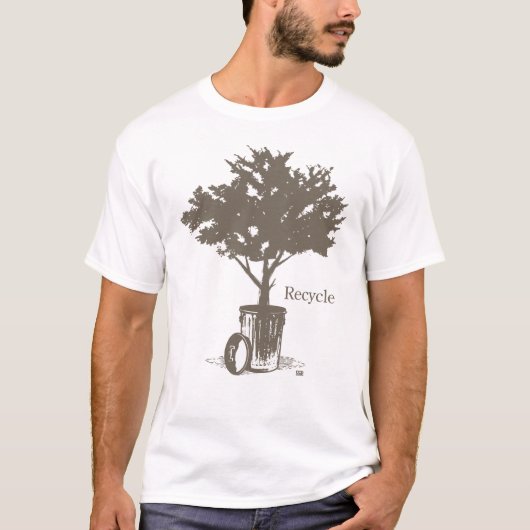 Recyclen structuur t-shirt (Voorkant)