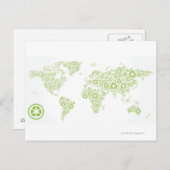 Recyclen symbolen om de planeet te creëer briefkaart (Voorkant / Achterkant)