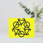 Recyclen symbool briefkaart (Staand voorkant)