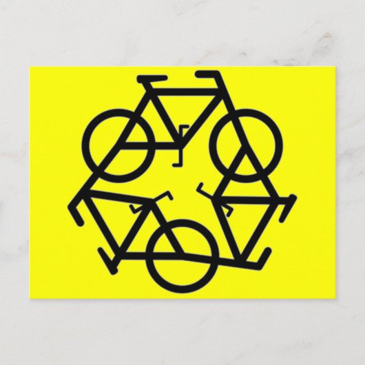 Recyclen symbool briefkaart (Voorkant)