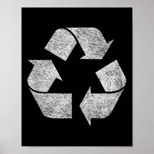 Recyclen symbool Logo Earth Day Green Deal Klimaat Poster