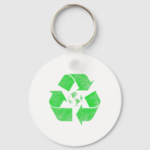Recyclen symbool Logo Earth Day Green Deal Klimaat Sleutelhanger