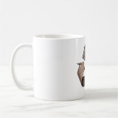 Recyclen symbool op wit koffiemok (Links)