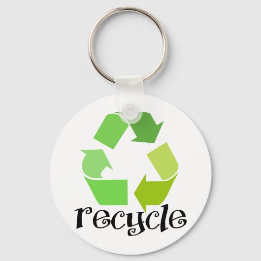 Recyclen Symbool! Sleutelhanger (Voorkant)