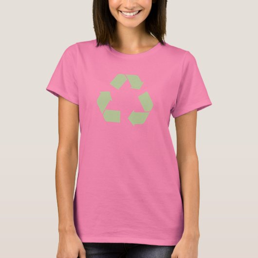 Recyclen symbool T-shirt beschikbaar met lange hoe (Voorkant)