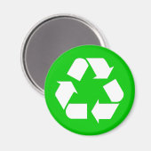 Recyclen Symbool - Verminder, Hergebruik, Recyclen Magneet (Voorkant / Achterkant)
