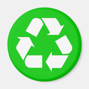 Recyclen Symbool - Verminder, Hergebruik, Recyclen Magneet