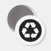Recyclen Symbool - Verminder, Hergebruik, Recyclen Magneet (Voorkant / Achterkant)