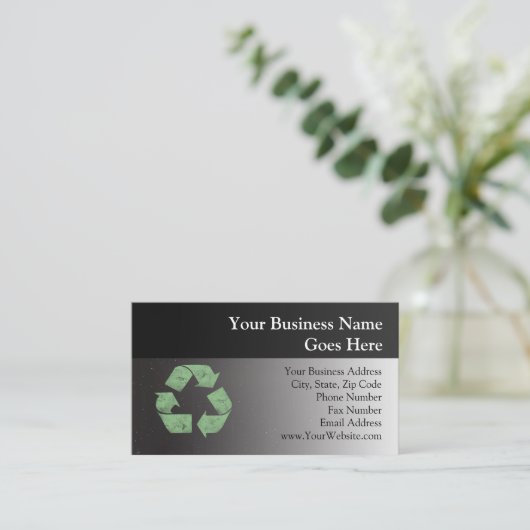  Recyclen symbool Visitekaartje (Staand voorkant)