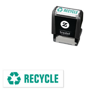Recyclen symbool Zelfinkt Rubberstempel Zelfinktende Stempel