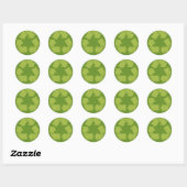 Recyclen symboolgras ronde sticker (Vel)