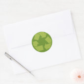 Recyclen symboolgras ronde sticker (Envelop)