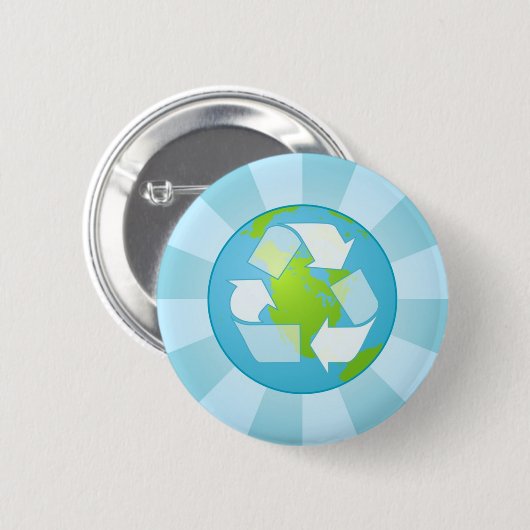 recyclen symboolspeld ronde button 5,7 cm (Voorkant /achterkant)