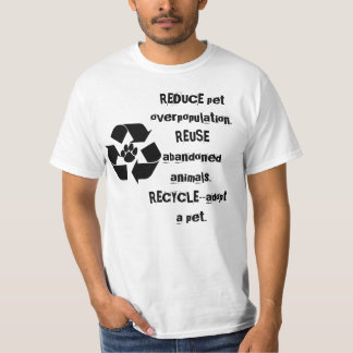 Recyclen t-shirt huisdieren