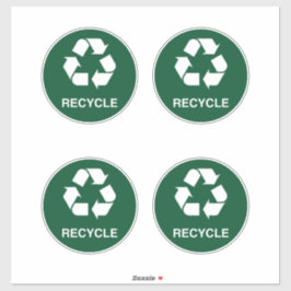 Recyclen teken, binnen en openluchtgebruik sticker