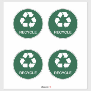 Recyclen teken, binnen en openluchtgebruik sticker