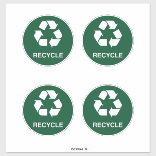 Recyclen teken, binnen en openluchtgebruik sticker (Vel)