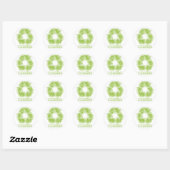  Recyclen teken Ronde Sticker (Vel)