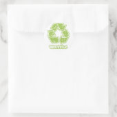  Recyclen teken Ronde Sticker (Tas)