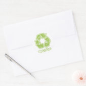  Recyclen teken Ronde Sticker (Envelop)