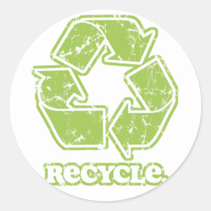  Recyclen teken Ronde Sticker