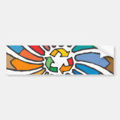 Recyclen tekenkunst bumpersticker (Voorkant)