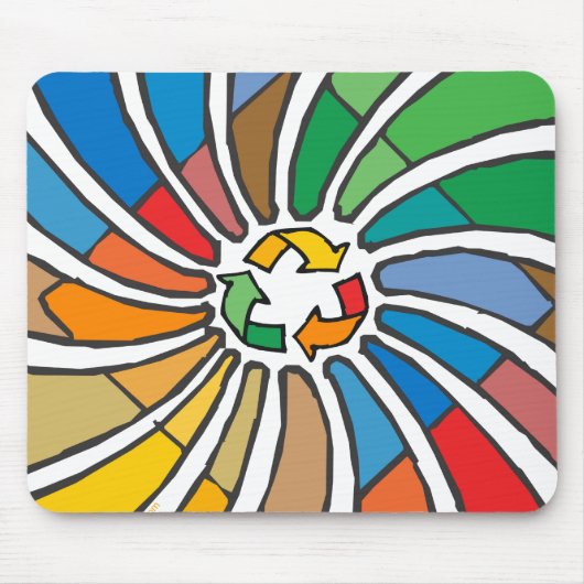 Recyclen tekenkunst muismat (Voorkant)