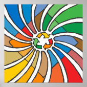 Recyclen tekenkunst poster (Voorkant)