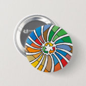 Recyclen tekenkunst ronde button 5,7 cm (Voorkant /achterkant)