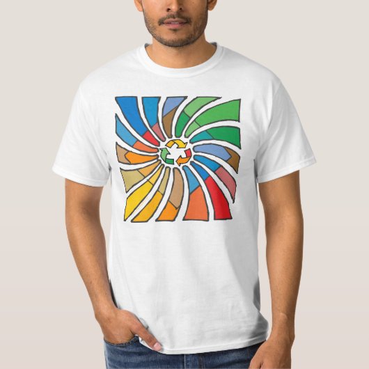 Recyclen tekenkunst t-shirt (Voorkant)