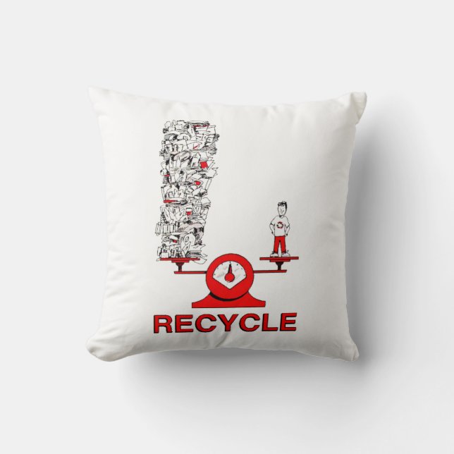 Recyclen Trash Pillow Kussen (Voorkant)