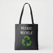 Recyclen u alstublieft Canvas tas (Voorkant)